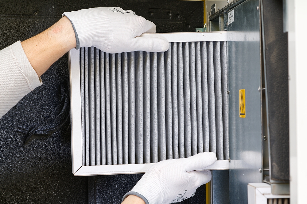 Hvac,Filter,Replacing.,Replacing,The,Filter,In,The,Central,Ventilation